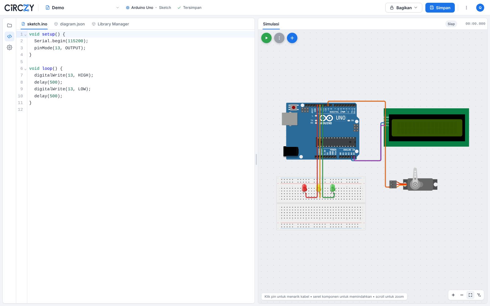 Free online Arduino simulator – Circzy